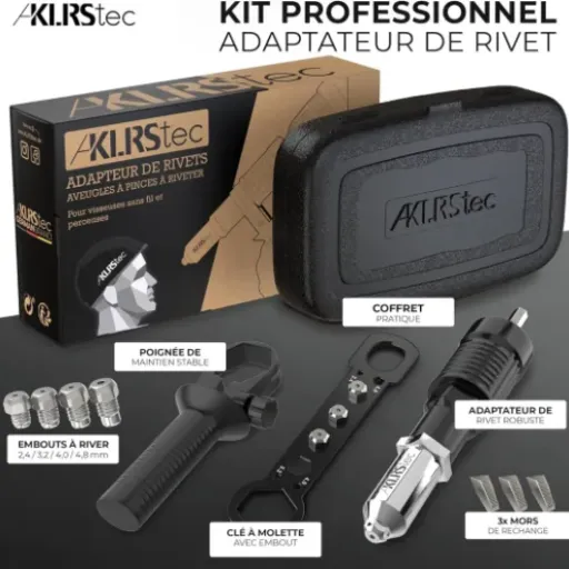 Test KLRStec Adaptateur de rivets aveugles : la riveteuse pour visseuse qui simplifie les séries de rivets