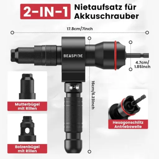 Test Beaspire Écrou à Rivets 2 en 1 : un kit malin pour visseuse, pratique mais pas parfait