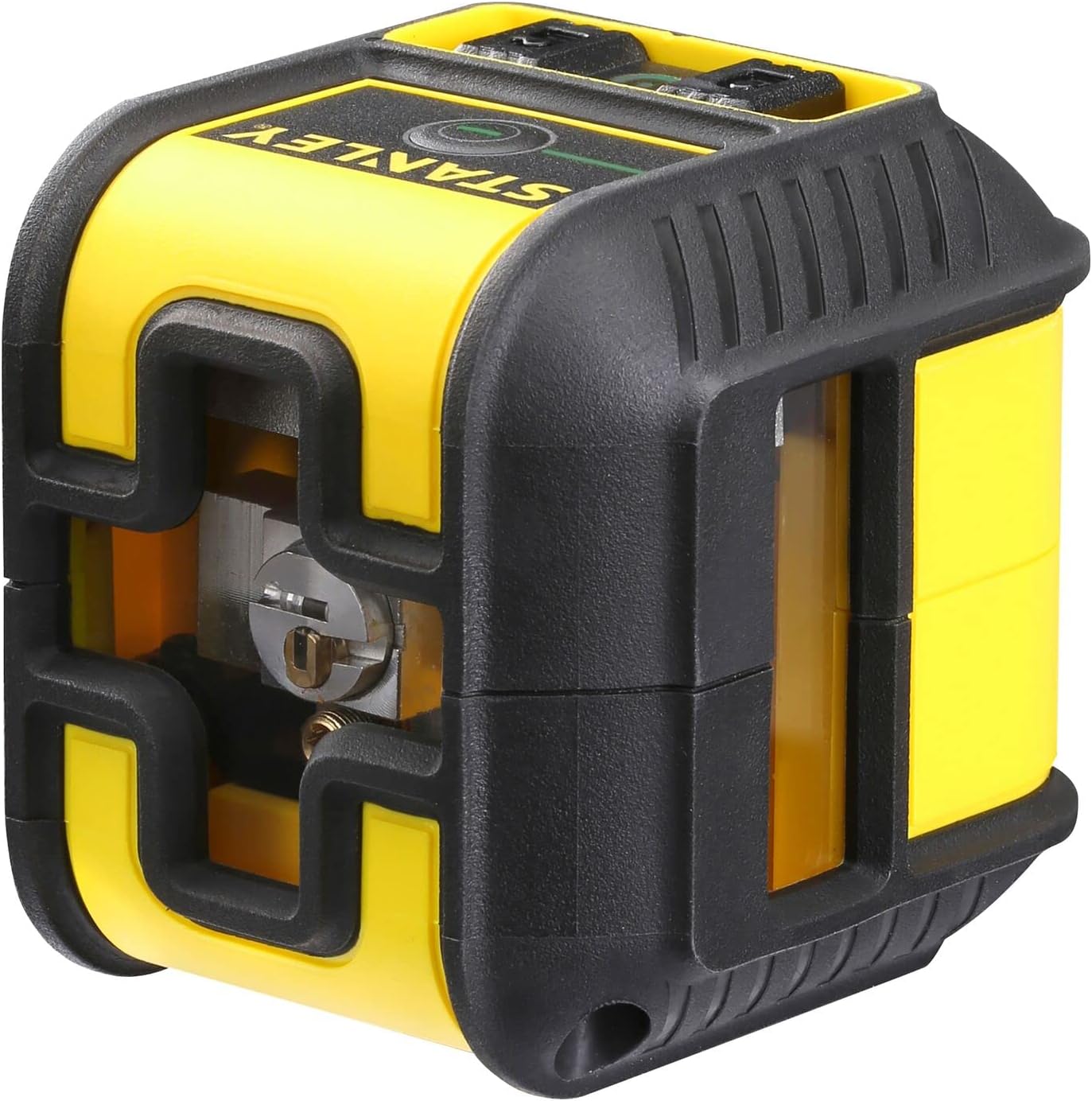 STANLEY STHT77592-1 Niveau Laser Croix + Équerrage Cross90 - Faisceau vert 4x plus lumineux - étanche IP50 - double filetage 1/4" - portée 16m - Précision +/- 5mm - revêtement renforcé Laser Vert