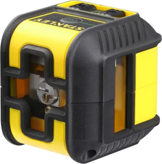 STHT77592-1 Niveau Laser Croix + Équerrage Cross90 - Faisceau vert 4x plus lumineux - étanche IP50 - double filetage 1/4" - portée 16m - Précision +/- 5mm - revêtement renforcé Laser Vert
