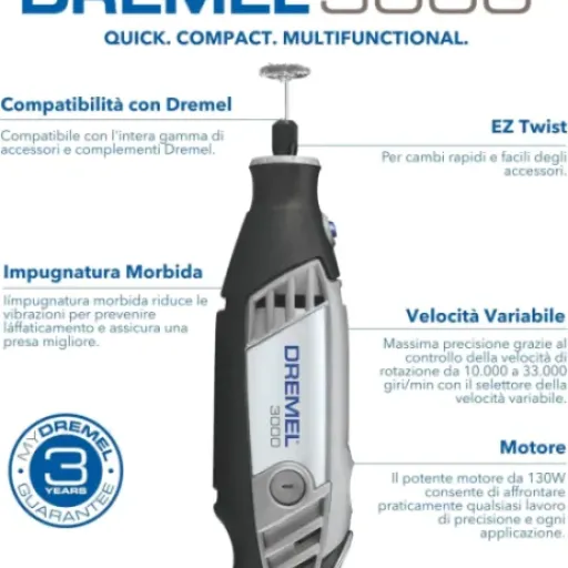 Test Dremel 3000 : le petit outil rotatif qui fait (presque) tout à l’atelier