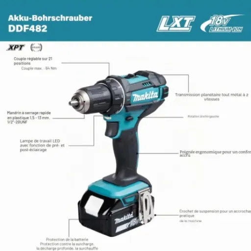 Test Makita DDF482RFJ : la perceuse 18V qui fait le taf pour les travaux courants