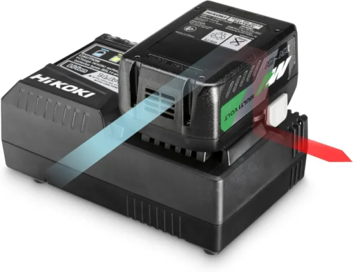 HiKOKI UC18YSL3WHZ - Pack Énergie Multi Volt : 2 Batteries BSL36A18X (18V 5,0Ah / 36V 2,5Ah) + Chargeur Rapide UC18YSL3, Temps de Charge 32 Min, Port USB